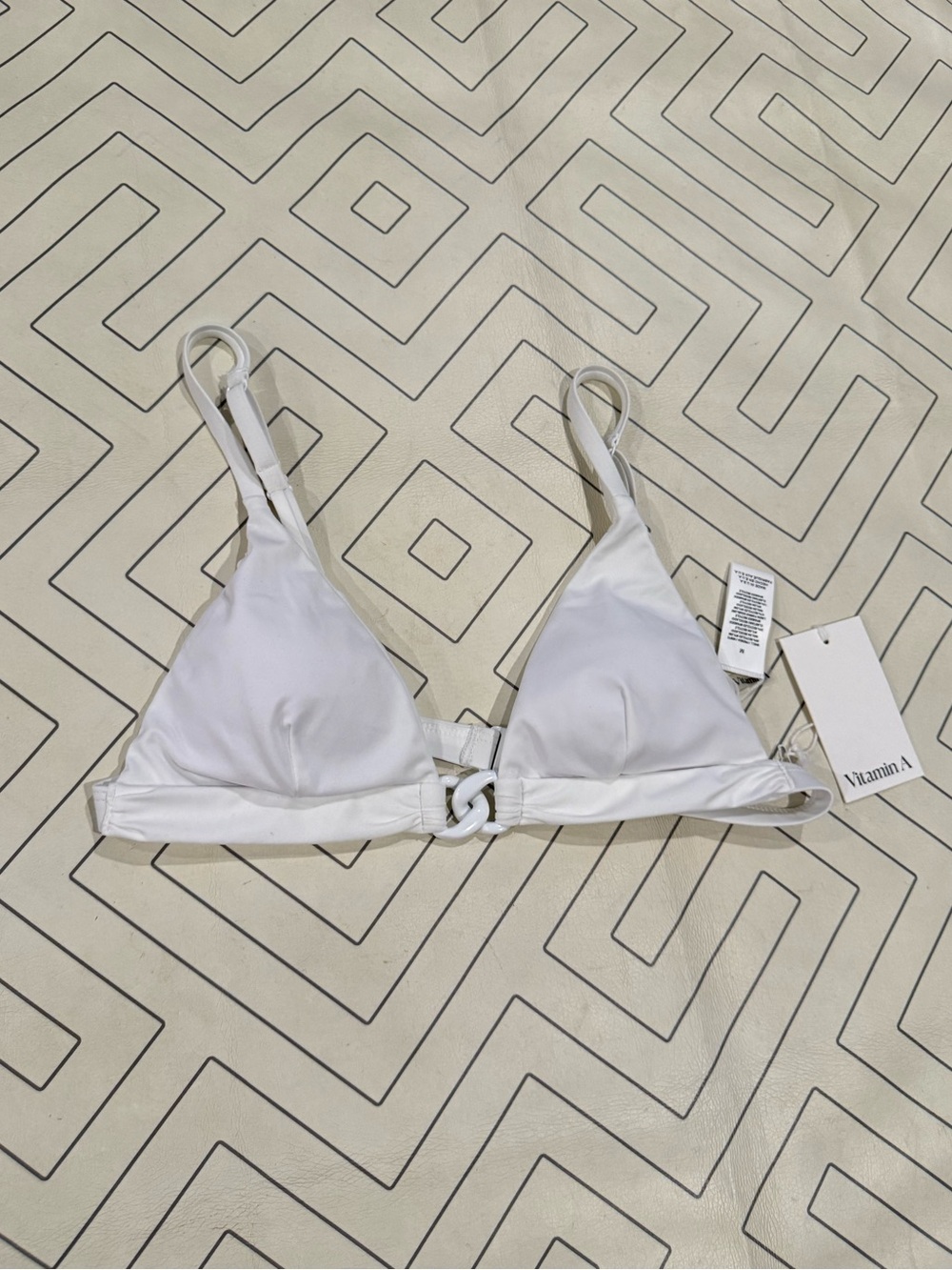 NWT Vitamin A White Swim Top - Picture 1 of 13
